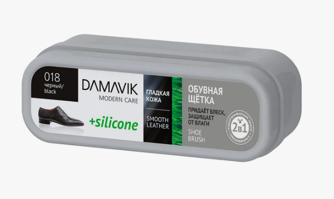 Щетка д/обуви Damavik Super Shine бесцветная губка с пропиткой