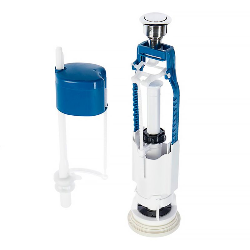 Арматура для бачка нижн.подв. резьба пластик 1/2, кнопка хром