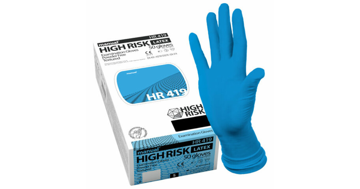 перчатки латексные Manual HR419