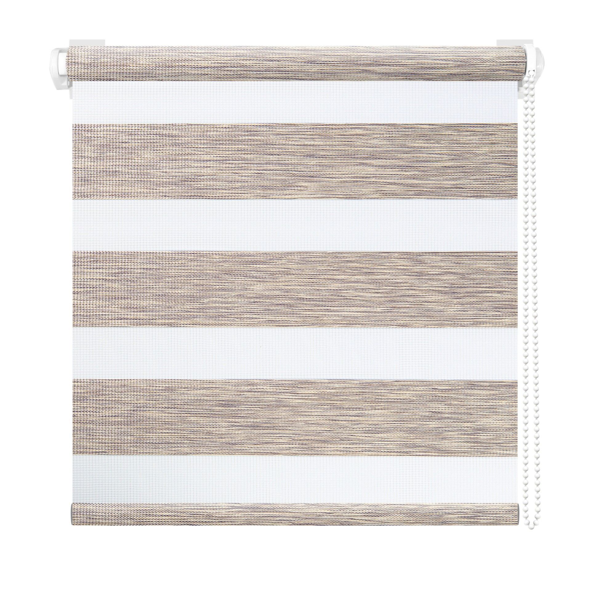 Штора рулон.АС Март Вудэн день-ночь 85*160см бежево-серый 4812634089056