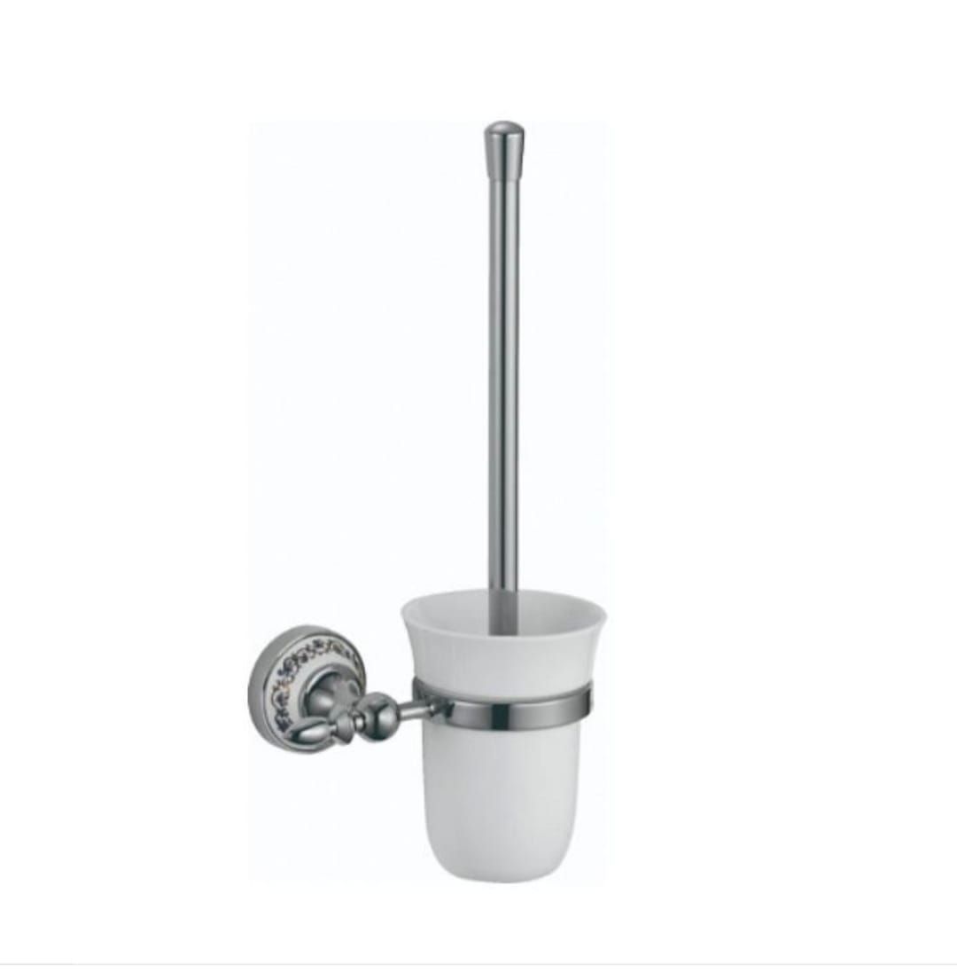 ерш для туалета настенный Burano латунь/стекло