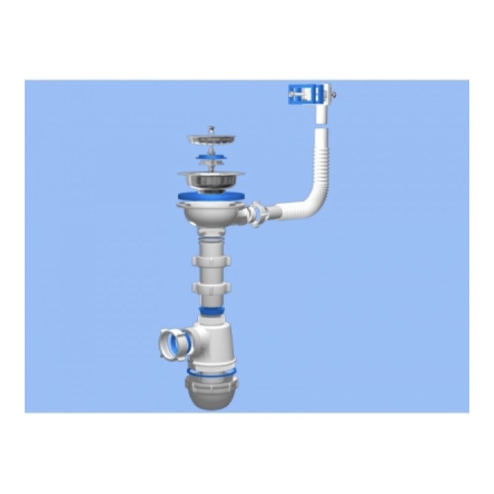 Сифон Ани Грот 3 1/2" 40 с гибким переливом (А0145S)