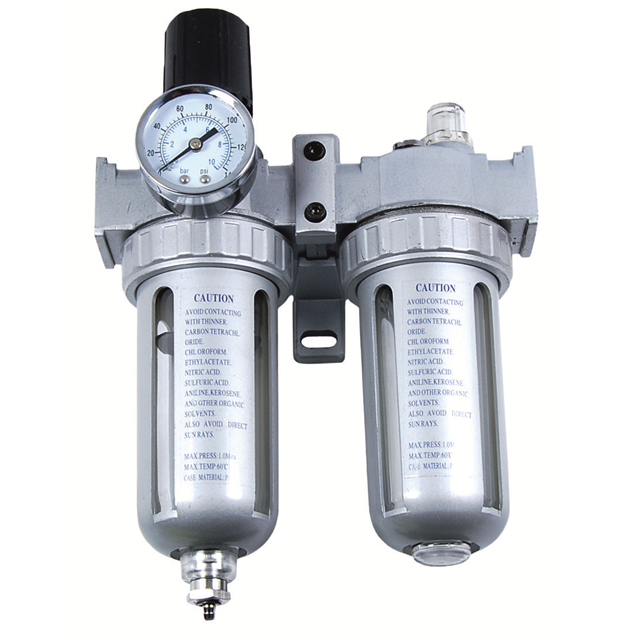 Фильтр-влагоотделитель AFRL80 с регулятором давления, манометром и лубрикатором Русский Мастер
