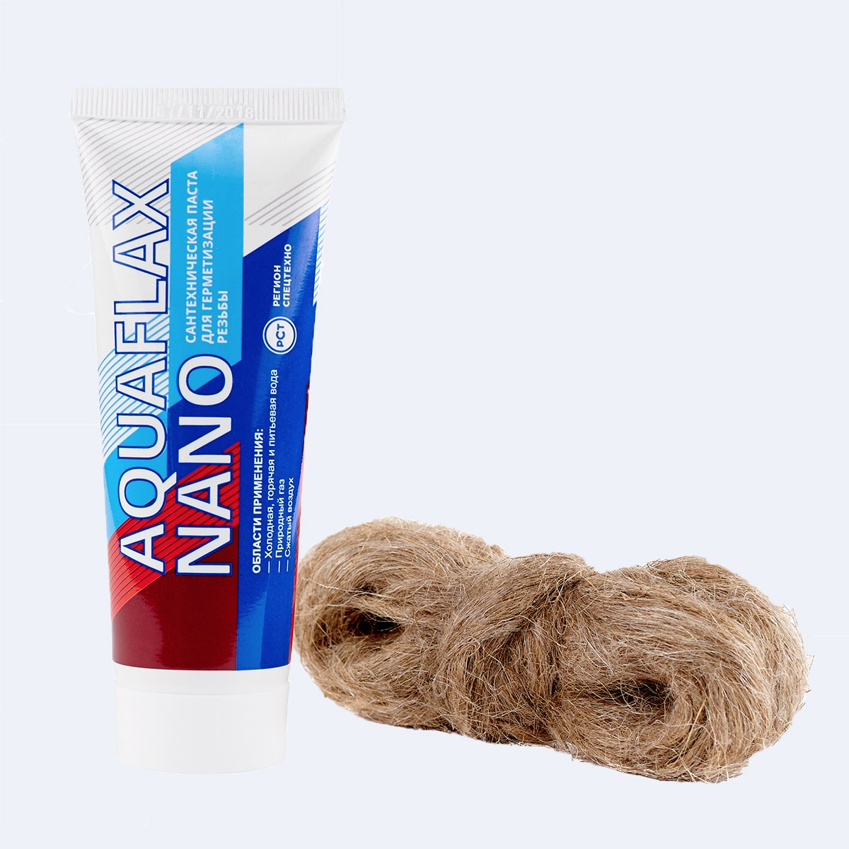 Паста сантехническая Aquaflax nano 80г+лен 20гр