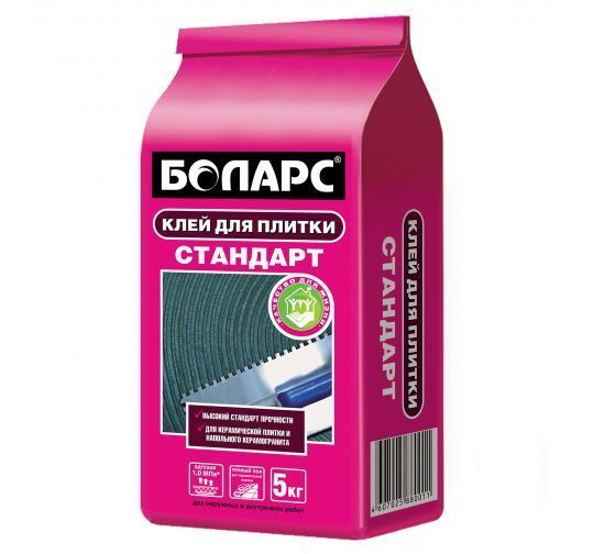 клей плиточный БОЛАРС Стандарт 5 кг.