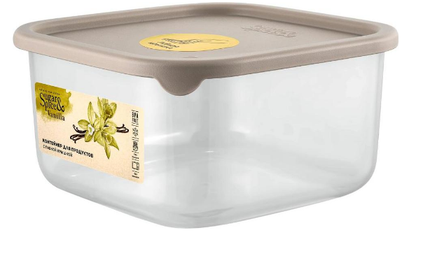 Контейнер для продуктов пласт. Sugar&Spice Vanilla 0,8л с гибкой крышкой латте SE168010005