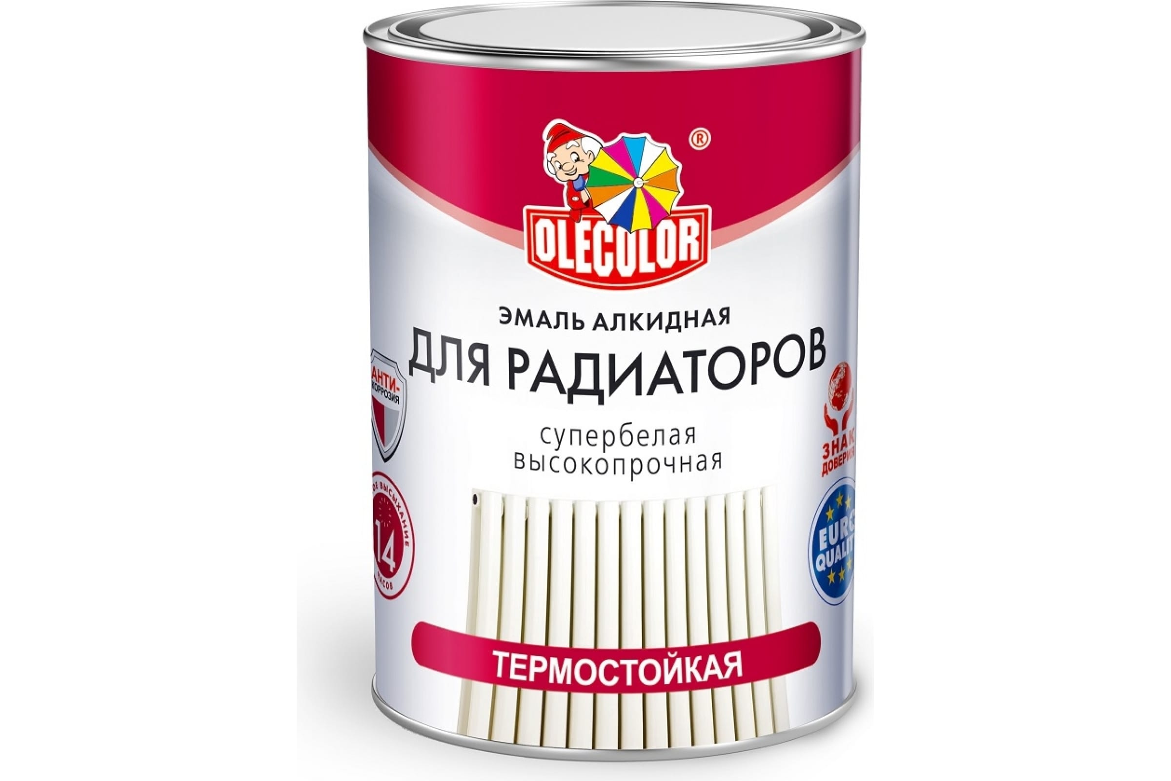 Эмаль д/радиаторов OLECOLOR белая 0,9кг алкидная