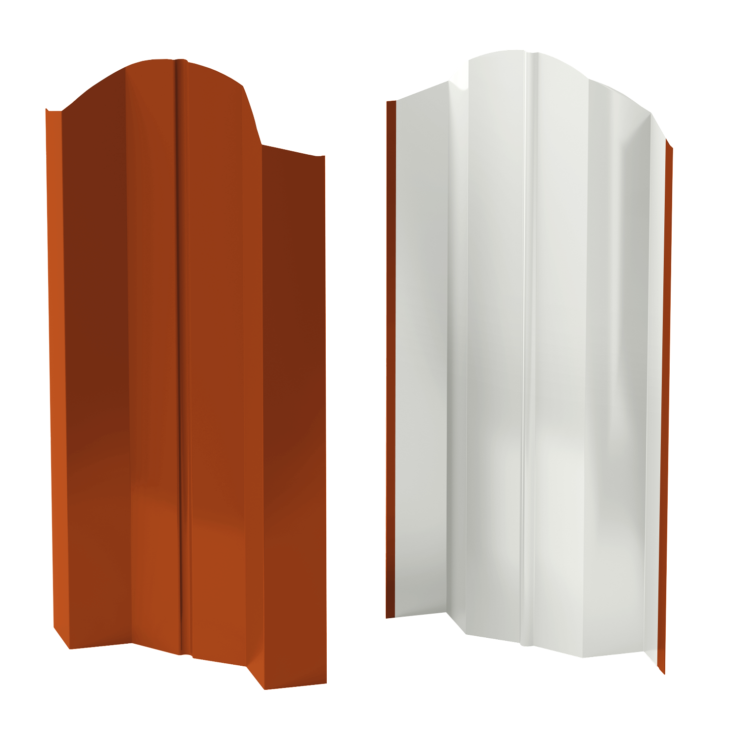 Штакетник М-образный верх полукруг RAL 95*1500