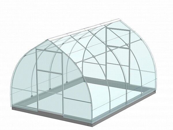 теплица 3*6м "Капля"(каркас) оцинк. 25*25