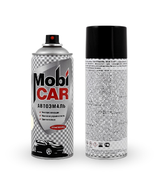 Аэрозольная автоэмаль MobiCar 601 черная 520мл