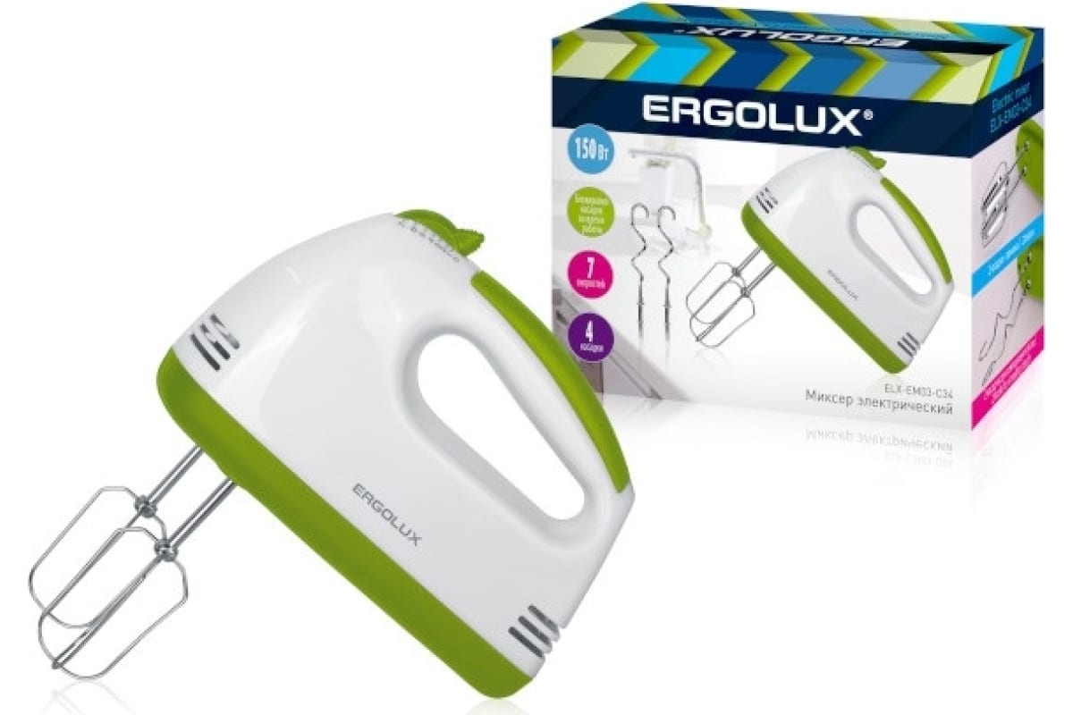 Миксер ERGOLUX EM03-C34 150Вт