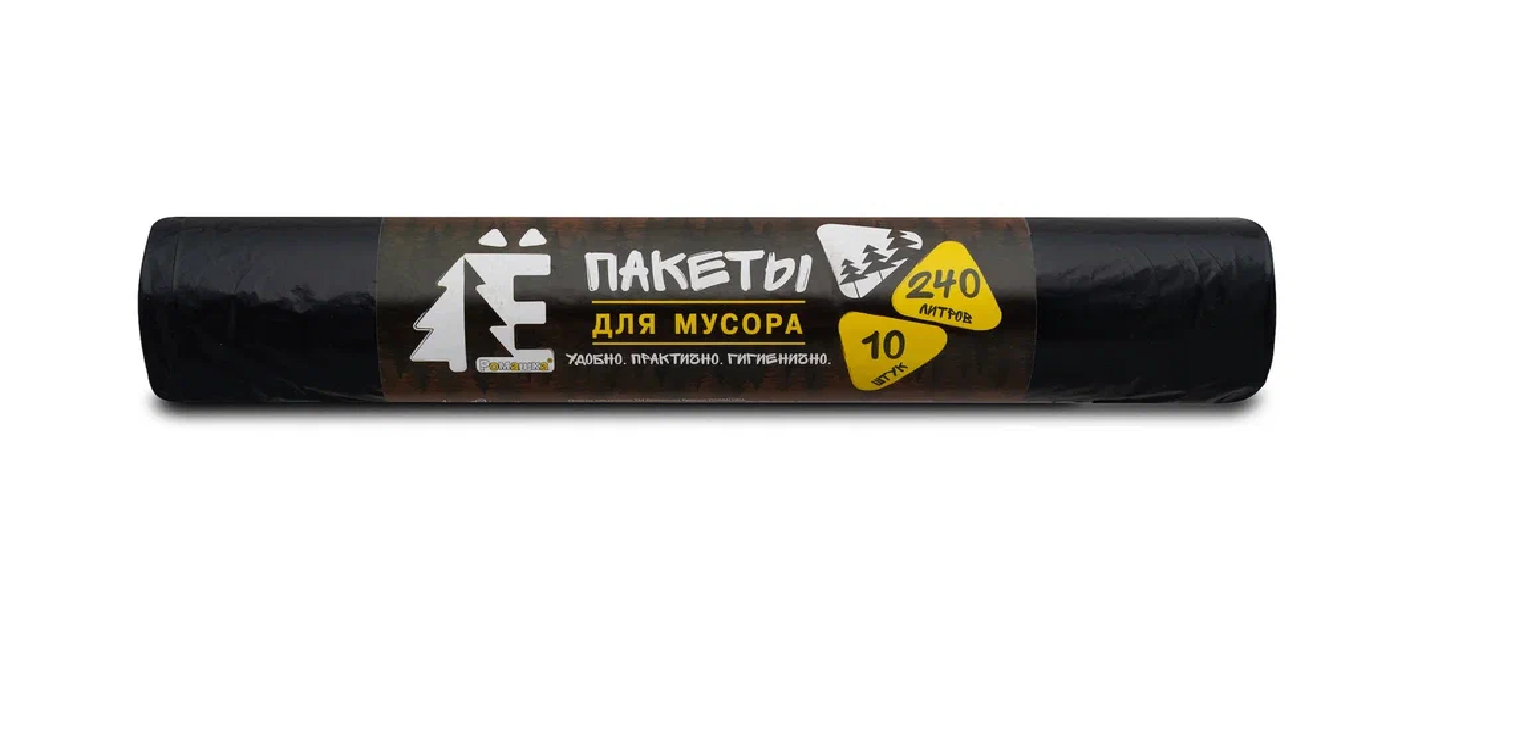 Мешки д/м ПВД Ё-Ромашка 240л 25мкм 10шт ЕЛР-ВР-2401028Ч