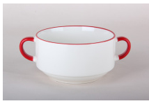 Бульонница фарфор. 260мл с двумя ручками 8622
