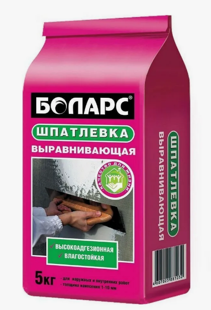 Шпатлевка БОЛАРС ВЫРАВНИВАЮЩАЯ белая 5кг