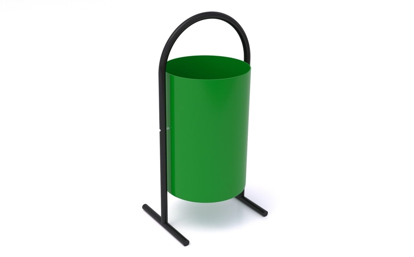 Урна уличная цилиндрич. 335*300*540 зеленая
