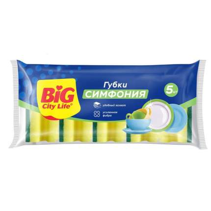 Губка/пос Big City 5шт Симфония