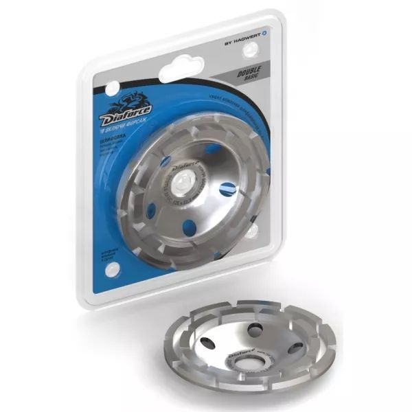 Чашка алмазная шлифовальная, 2-ряда, 125х22,23 мм DIAFORCE DOUBLE BASIC, сегментная