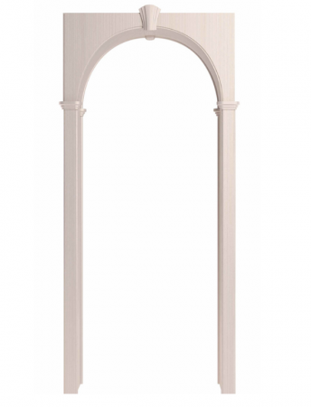 Арка Палермо ПВХ 700*1300*300*1800 со сводорасширителем ясень белый