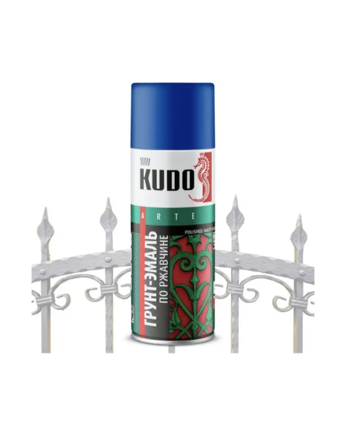Эмаль аэр. ГРУНТ КУДО KU-315005 по ржавчине 520мл синяя