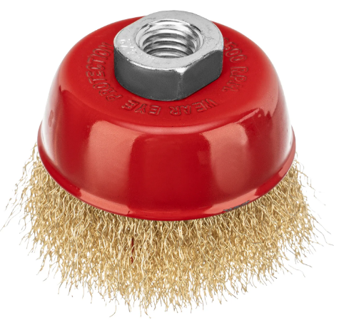 Щетка для УШМ 75мм 74624 М14, Чашка крученая проволока 0,5мм Matrix