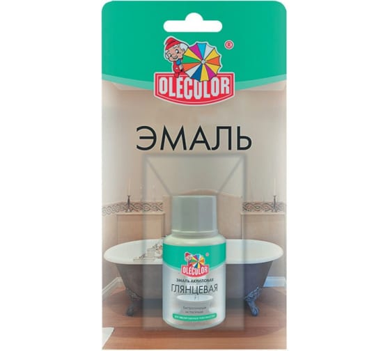 Эмаль акриловая для эмал. поверхностей "OLECOLOR" 30 г.