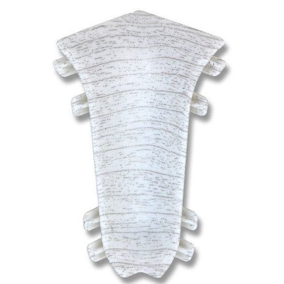 Угол внутренний для плинтуса с м/к и к/к ясень белый