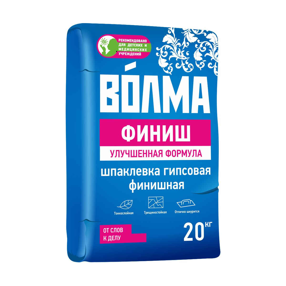 Шпатлевка гипсовая ВОЛМА финиш  20 кг.