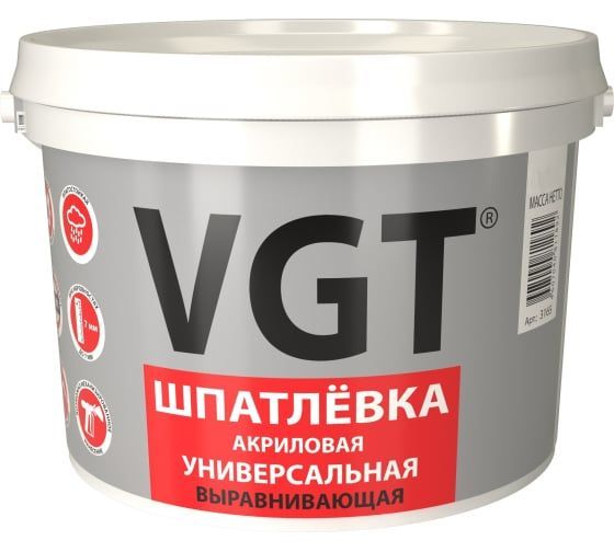 Шпатлевка ВГТ универсальн. для нар/внутр работ 1кг