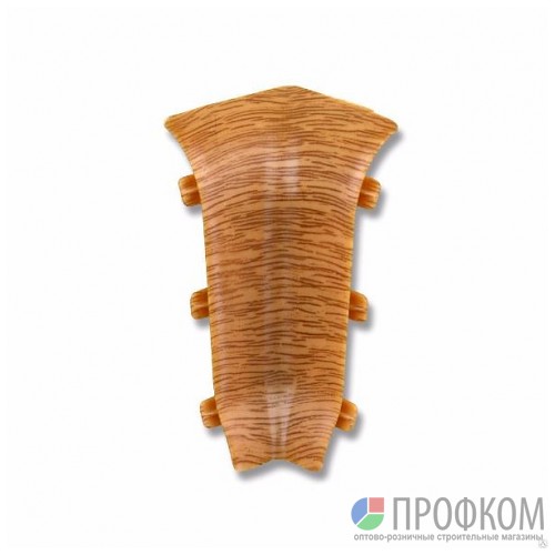 Угол внутренний для плинтуса с м/к и к/к Дуб коньячный