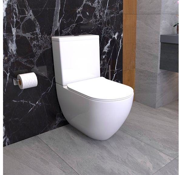 Унитаз-компакт PANDORA безободковый, сид. микролифт Sole