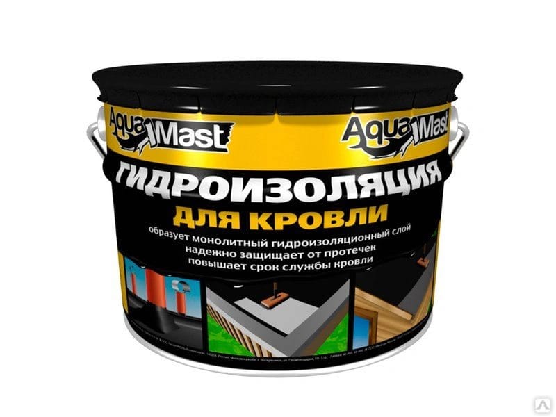 Мастика битумная AquaMast (для кровли,) 3кг