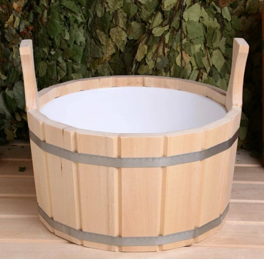 шайка двуручная с пластиковой вставкой 9л ШП-9