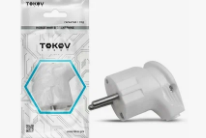 Вилка электрич. угл.бел. 16А с з/к