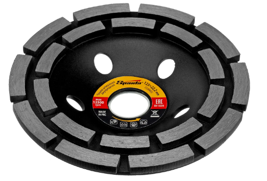 Чашка алмазная зачистная, 125 мм, двухрядная Sparta