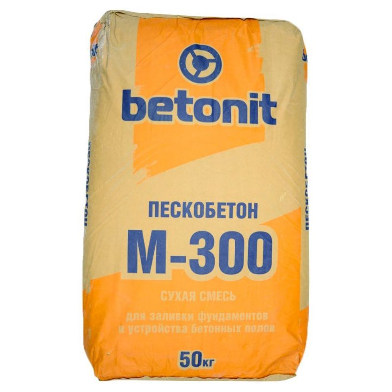 Смесь М-300 пескобетон 50 кг Бетонит
