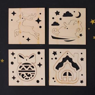 Трафареты новогодние