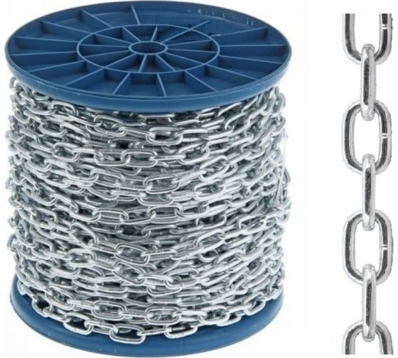 Цепь ст.короткозвен. 3мм цинк (60м)