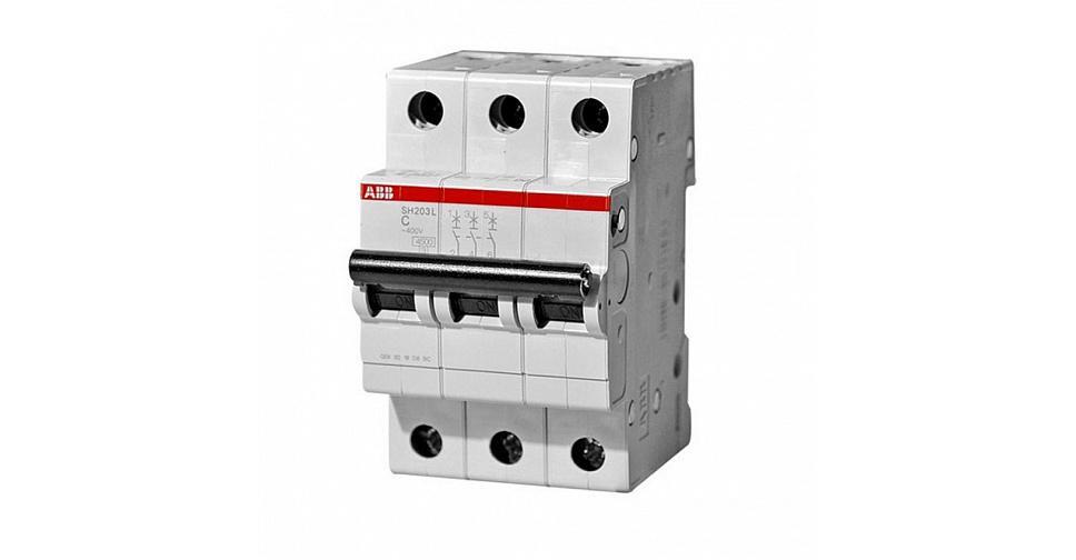 Выключатель автоматический модульный 3 п С 16А 6кА SH203 C 16 ABB