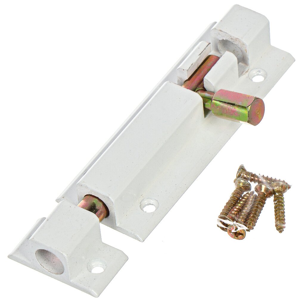 Шпингалет Apecs 80мм белый.