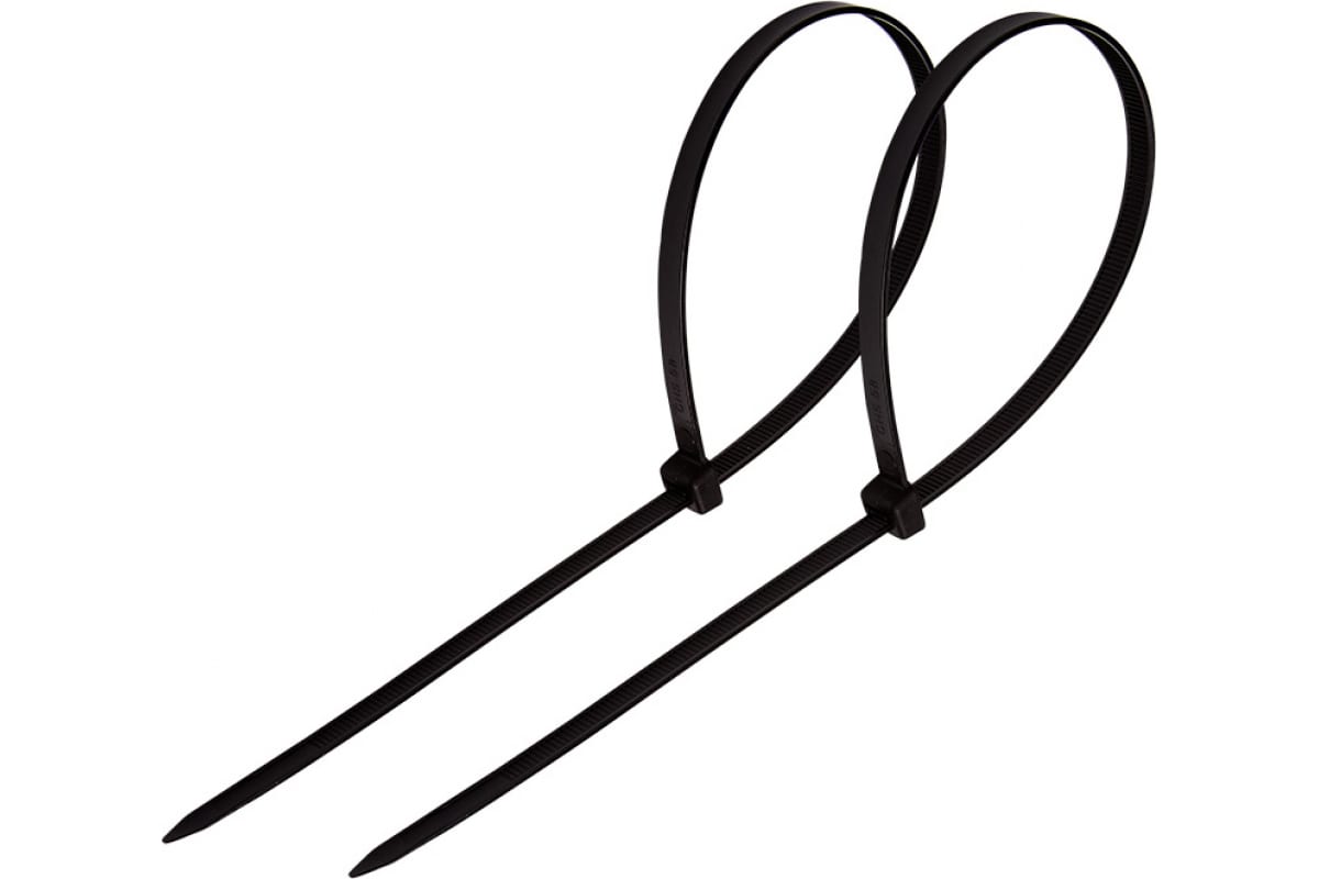 Хомут нейлон 4,8*400 черный 100шт.