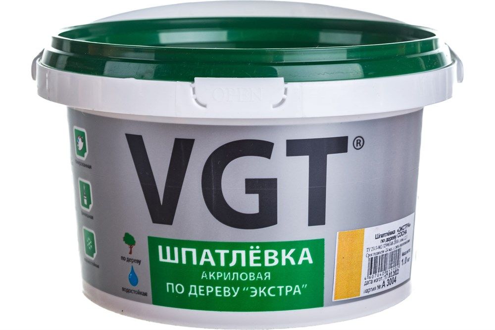 шпатлевка по дереву ВГТ сосна  1кг. водостк.