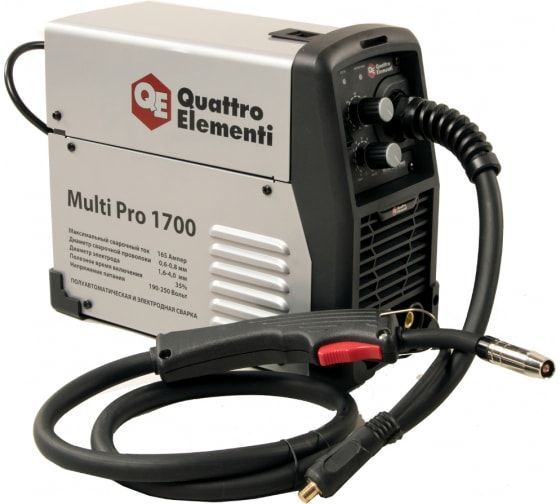 Сварочный инвертор полуавтомат QUATTRO ELEMENTI multi Pro 1700