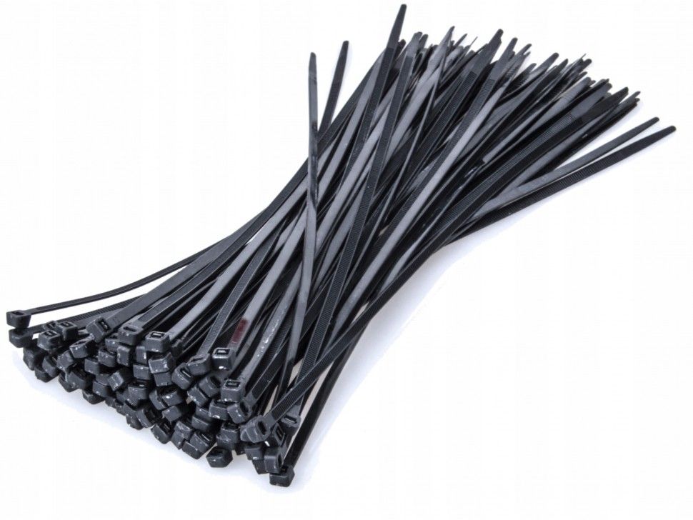 Хомут нейлон 3,6*200 черн. 100шт.