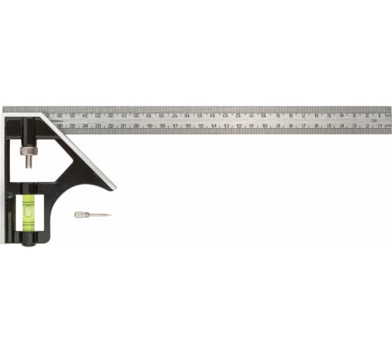 Угольник столярный 300мм с уровнем