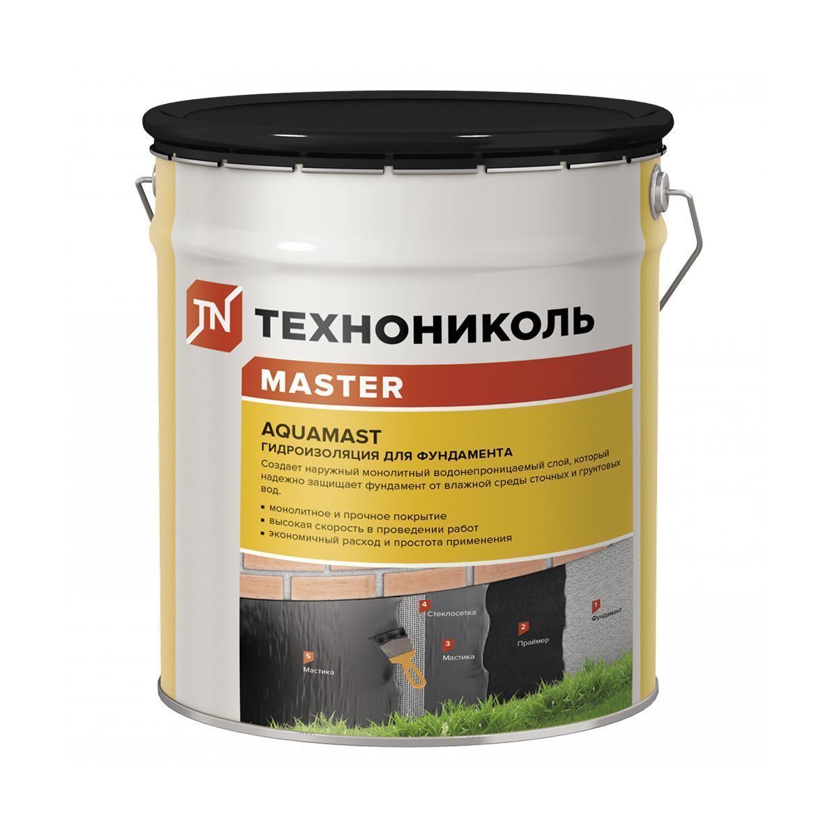 Мастика для фундамента AquaMast 18 кг.