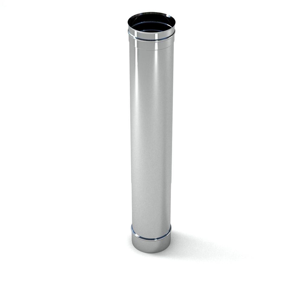 Труба-дымоход Д150 1 м. нерж. 0,8 мм