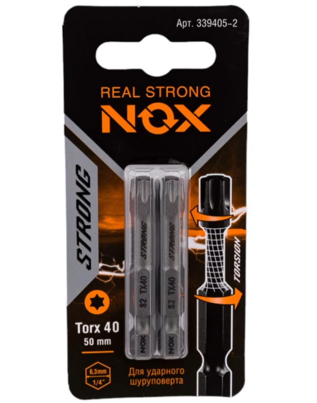 Бита ТХ 40*50 Е6,3 NOX TORSION STRONG 339405-2
