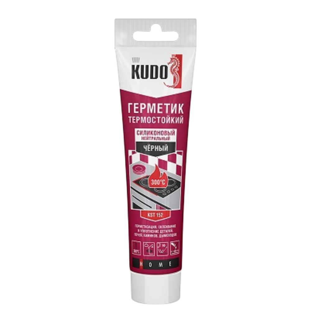 Герметик Кудо термостойкий черный 110мл KST-152