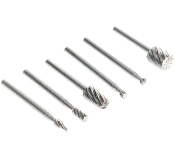 Шарошки-мини стальные по металлу, 6шт