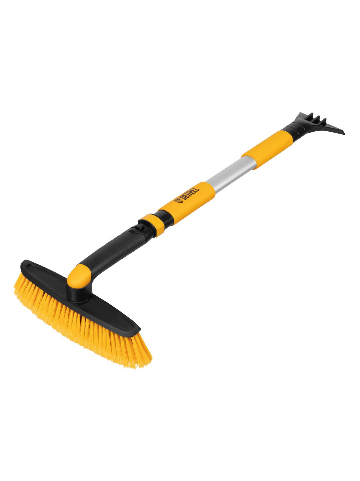 Щетка-сметка со скребком DENZEL телескоп, поворотная голова, 750-1120 мм 55326